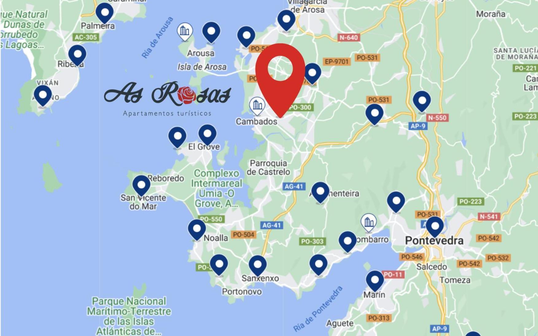 As Rosas Apartamentos Turisticos Cambados Esterno foto